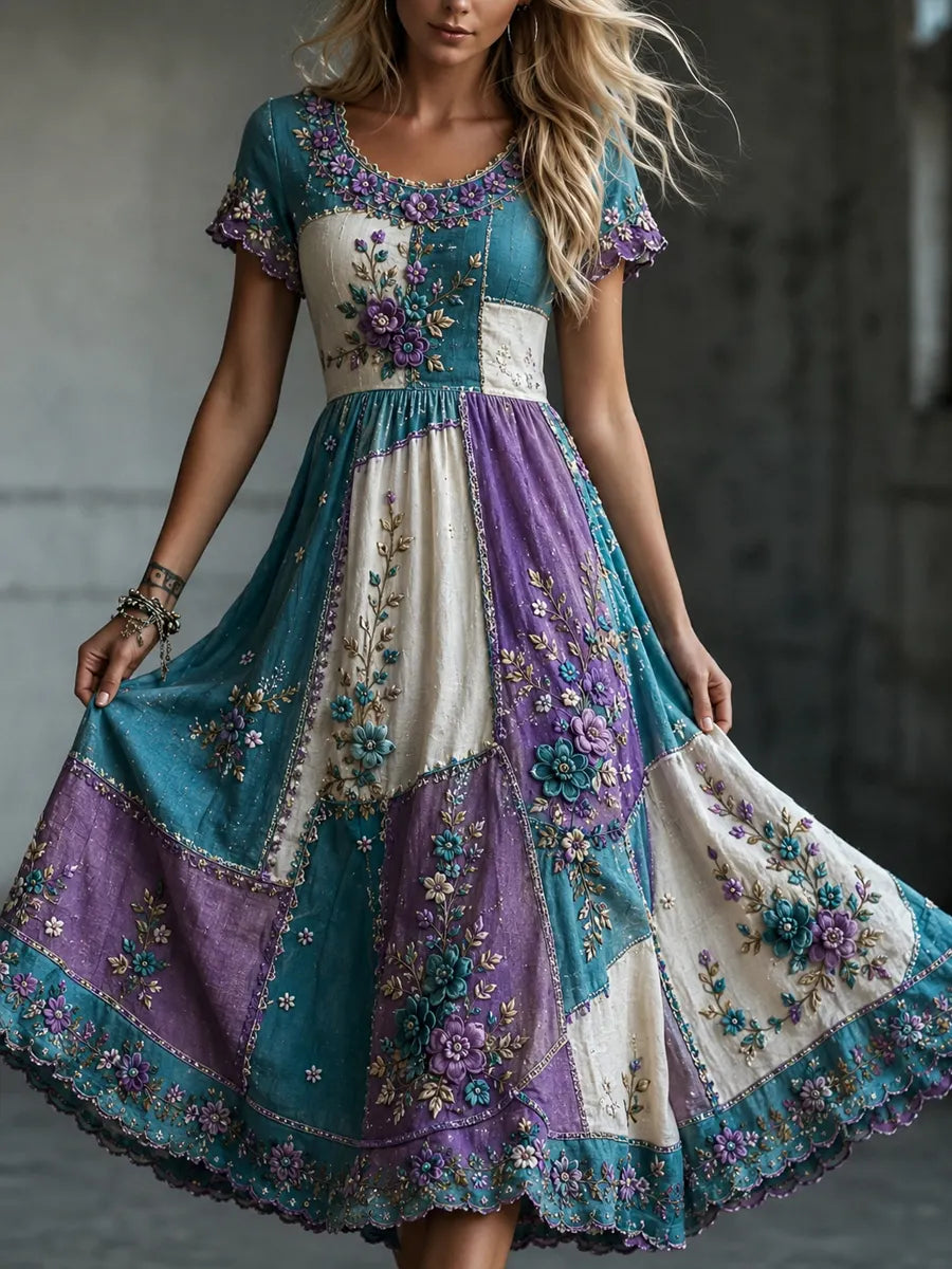 Mental Health Floral Print Dress