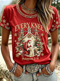 Women's Christmas Print T-shirt