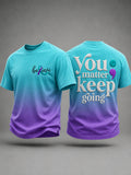 Men’s Suicide Prevention Awareness Printed T-Shirt