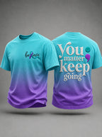 Men’s Suicide Prevention Awareness Printed T-Shirt
