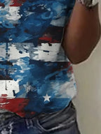 Women's Independence Day Print Casual T-Shirt