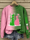 Women's Halloween Witch  Print Sweatshirt