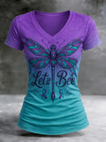 Women's Suicide Prevention Awareness Art Print Casual T-Shirt