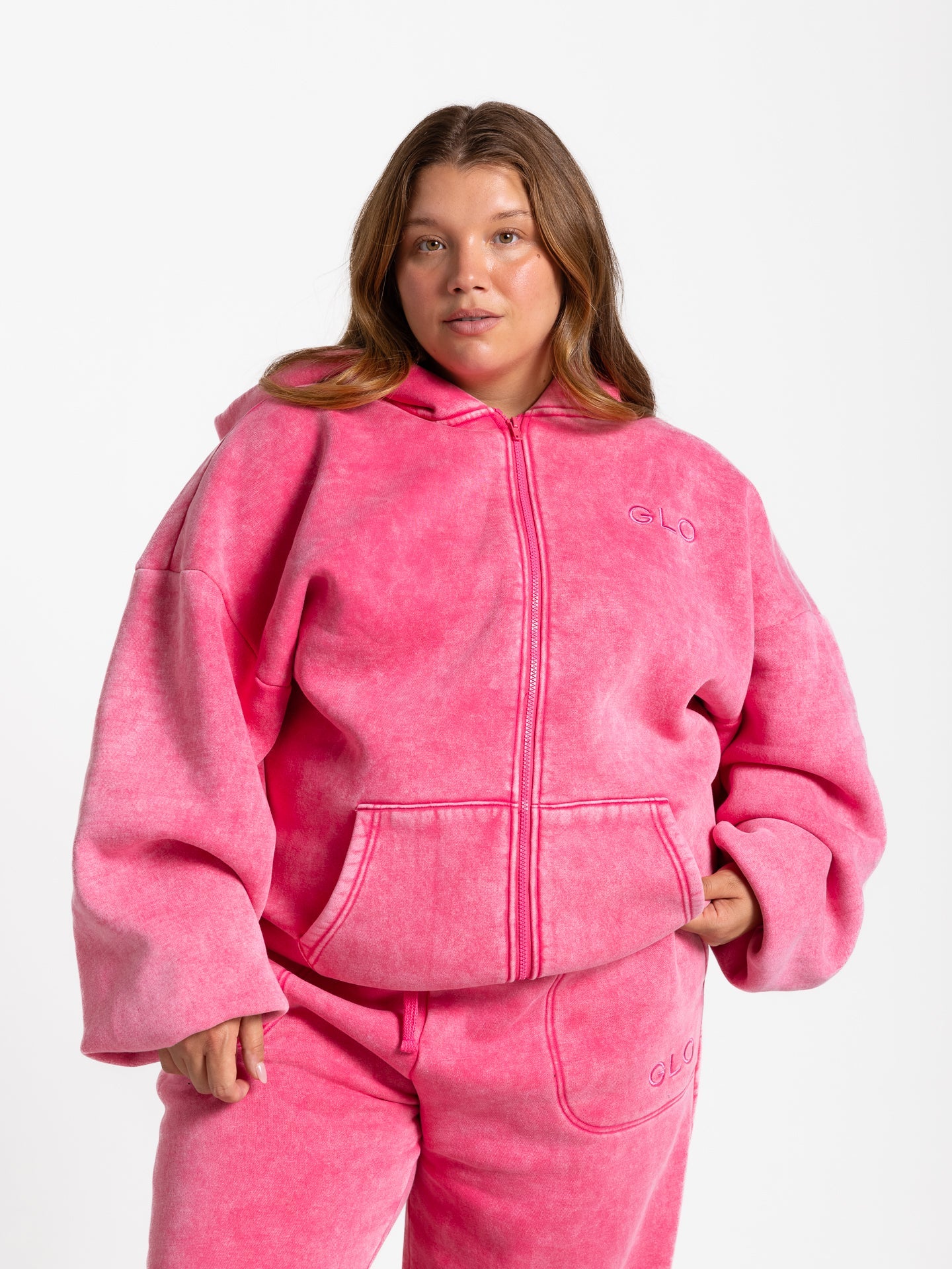 Kingdom Essential Snow Wash Zip Hoodie