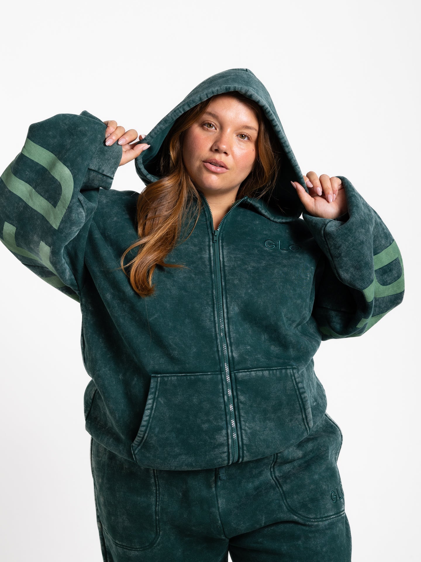Kingdom Essential Snow Wash Zip Hoodie