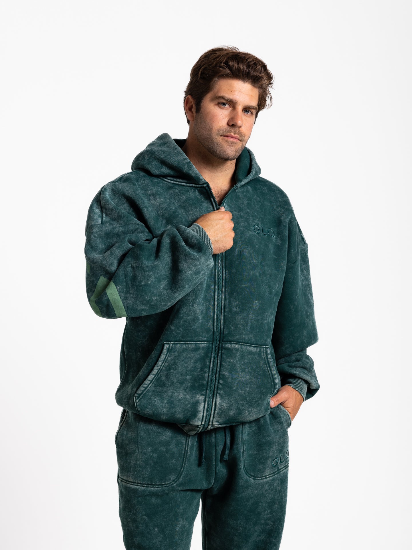 Kingdom Essential Snow Wash Zip Hoodie