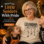Halloween Grandma Mom Spooky Spiders - Personalized Shirt