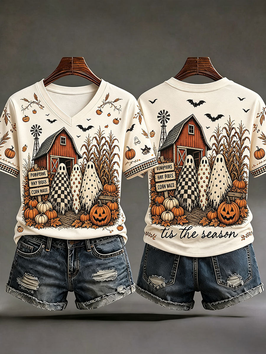 Women's Fall V-Neck T-Shirts