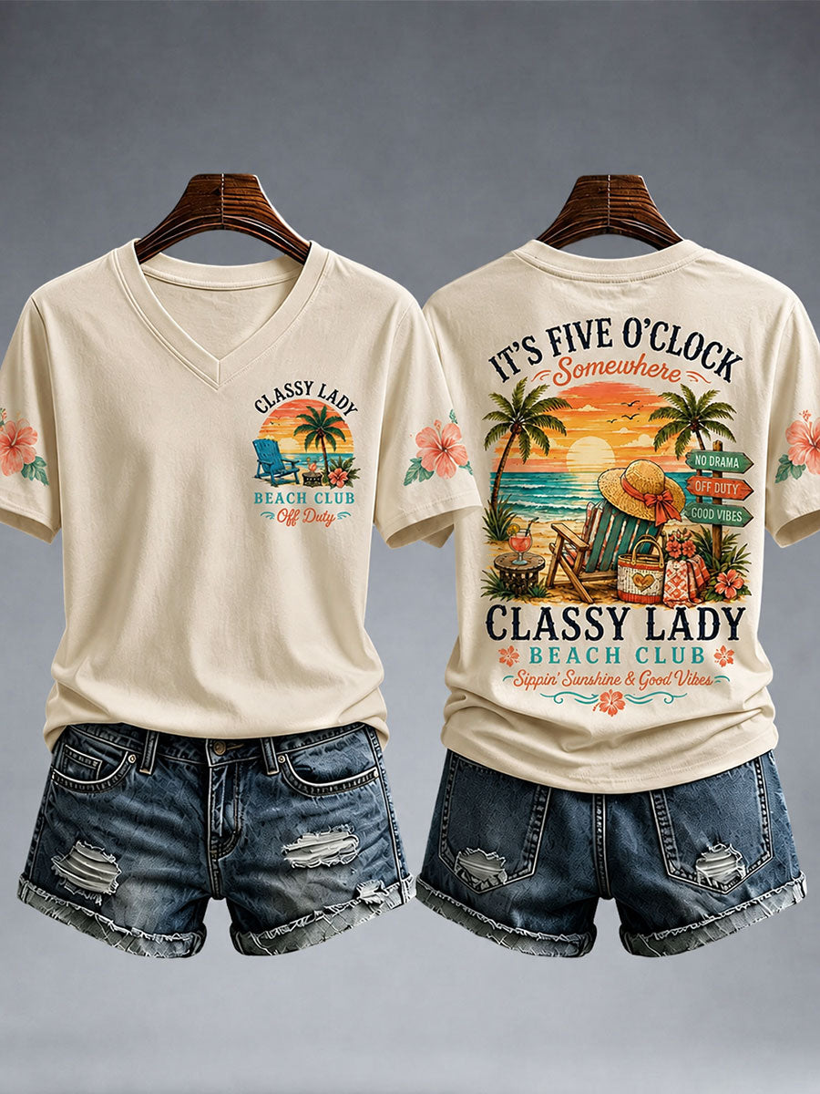 Women's Classy Lady Bbach Club T-Shirt