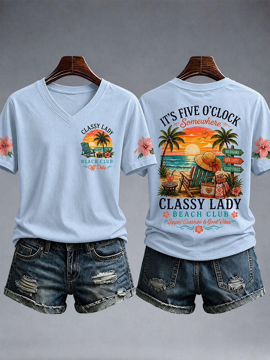 Women's Classy Lady Bbach Club T-Shirt