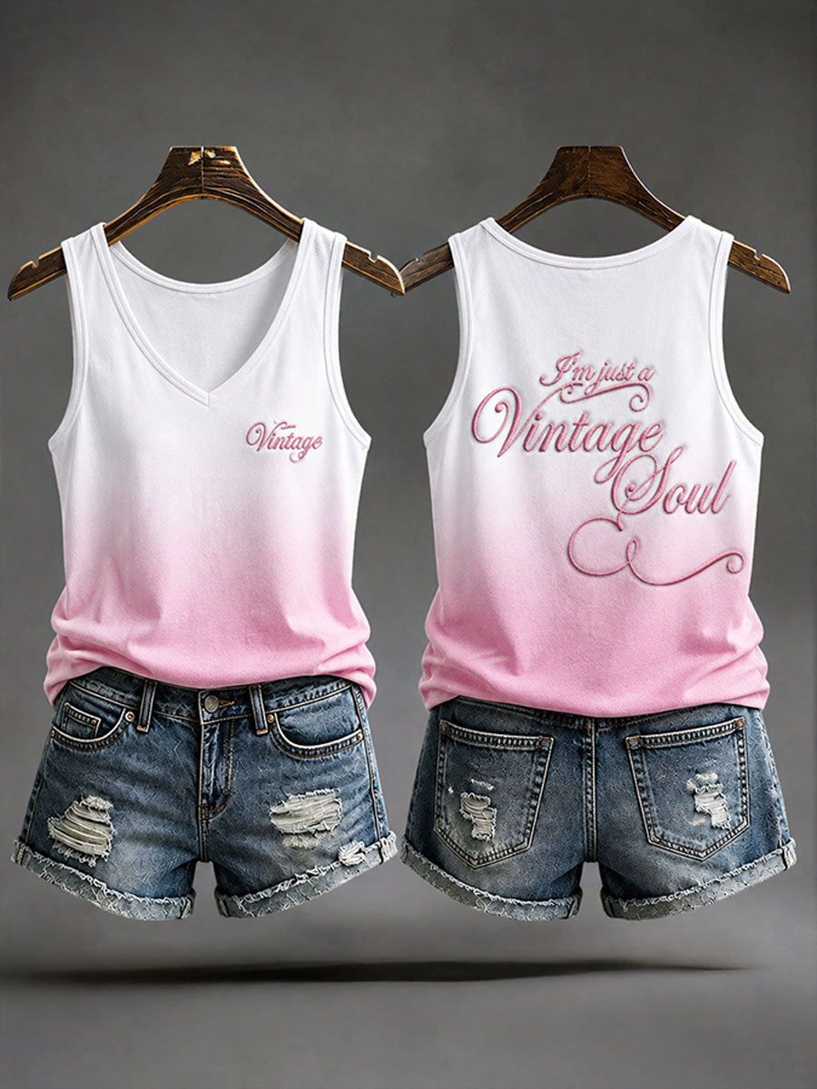 Women's 'I'm Not Old,I'm Just A Vintage Soul' Casual Vests