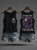 Women's "too old to care club" V-neck vests