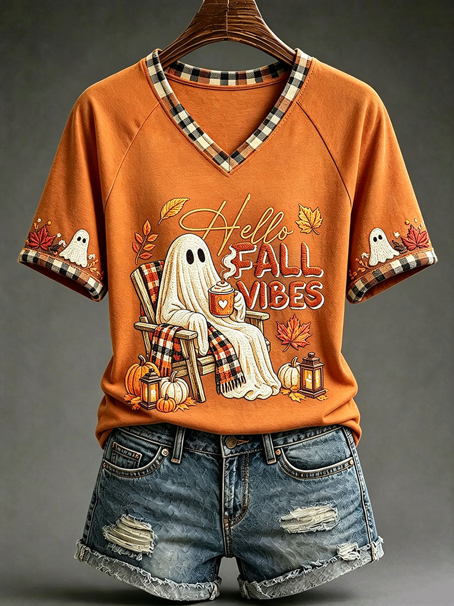Women's Fall V-Neck T-Shirts