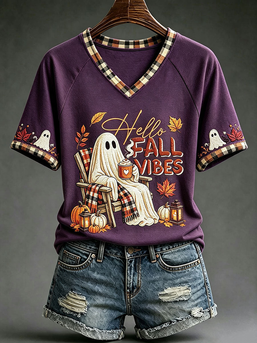 Women's Fall V-Neck T-Shirts