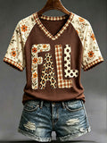 Women's Fall V-Neck T-Shirts