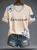 Women's Puerto Rico Art Printed T-Shirt