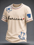 Men's Puerto Rico Art Printed T-shirt