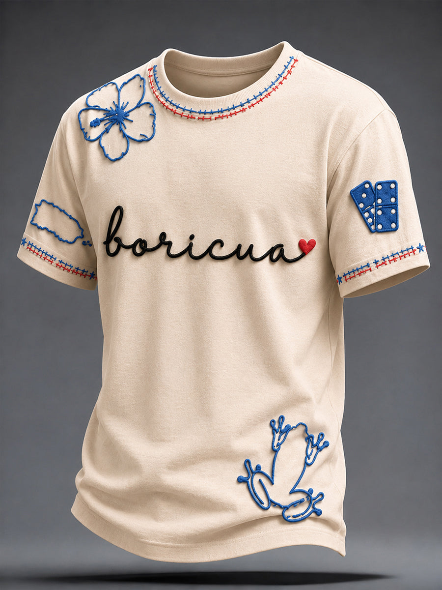 Men's Puerto Rico Art Printed T-shirt