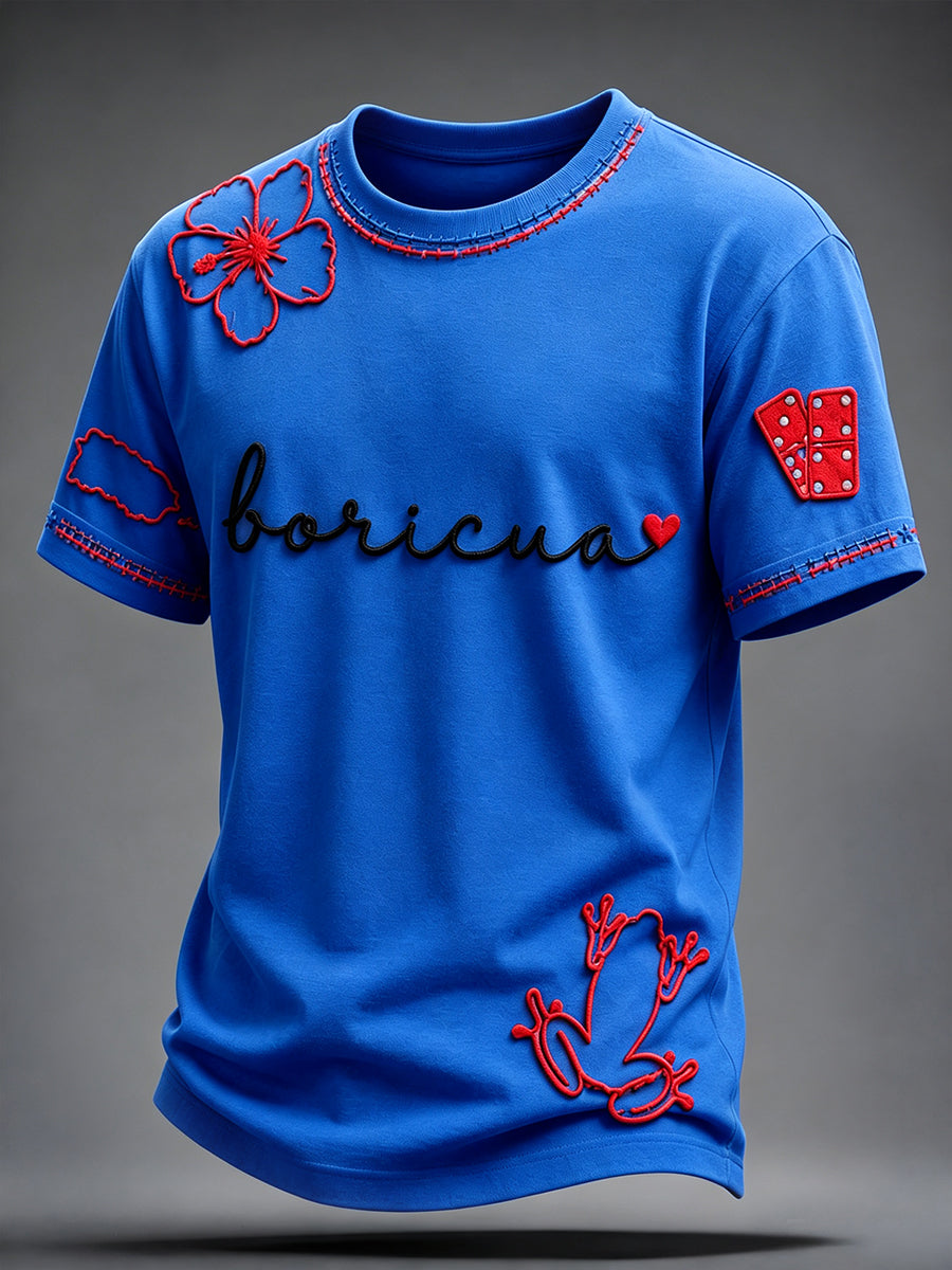 Men's Puerto Rico Art Printed T-shirt
