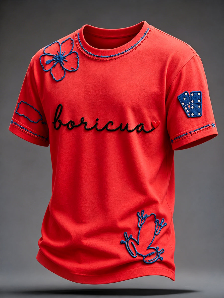Men's Puerto Rico Art Printed T-shirt