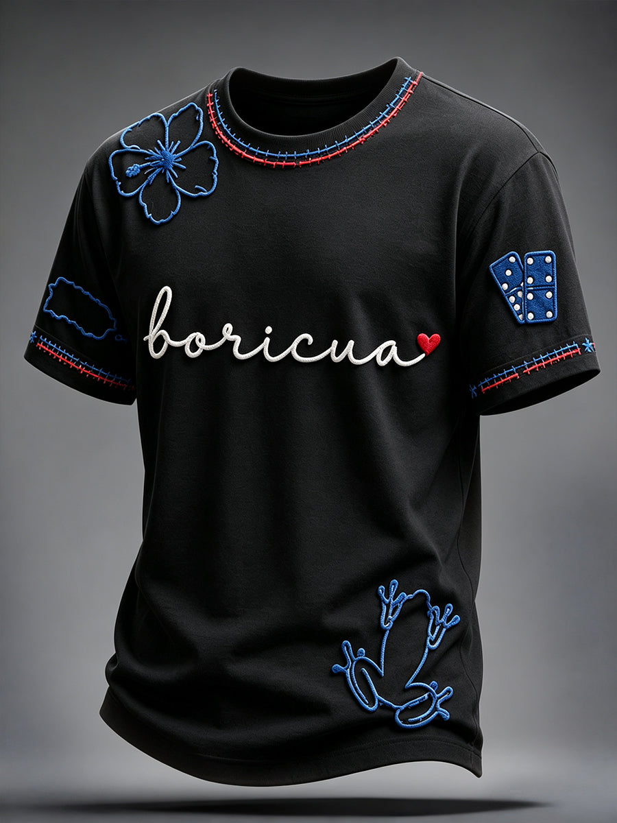 Men's Puerto Rico Art Printed T-shirt