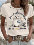 Women's Funny Neil The Seal Printed T-shirt