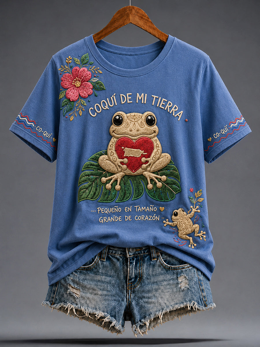 Women's Puerto Rico Art Printed T-shirt