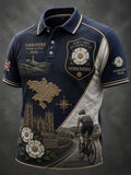 Men's Yorkshire Day White Roses Art Printed Casual Tops