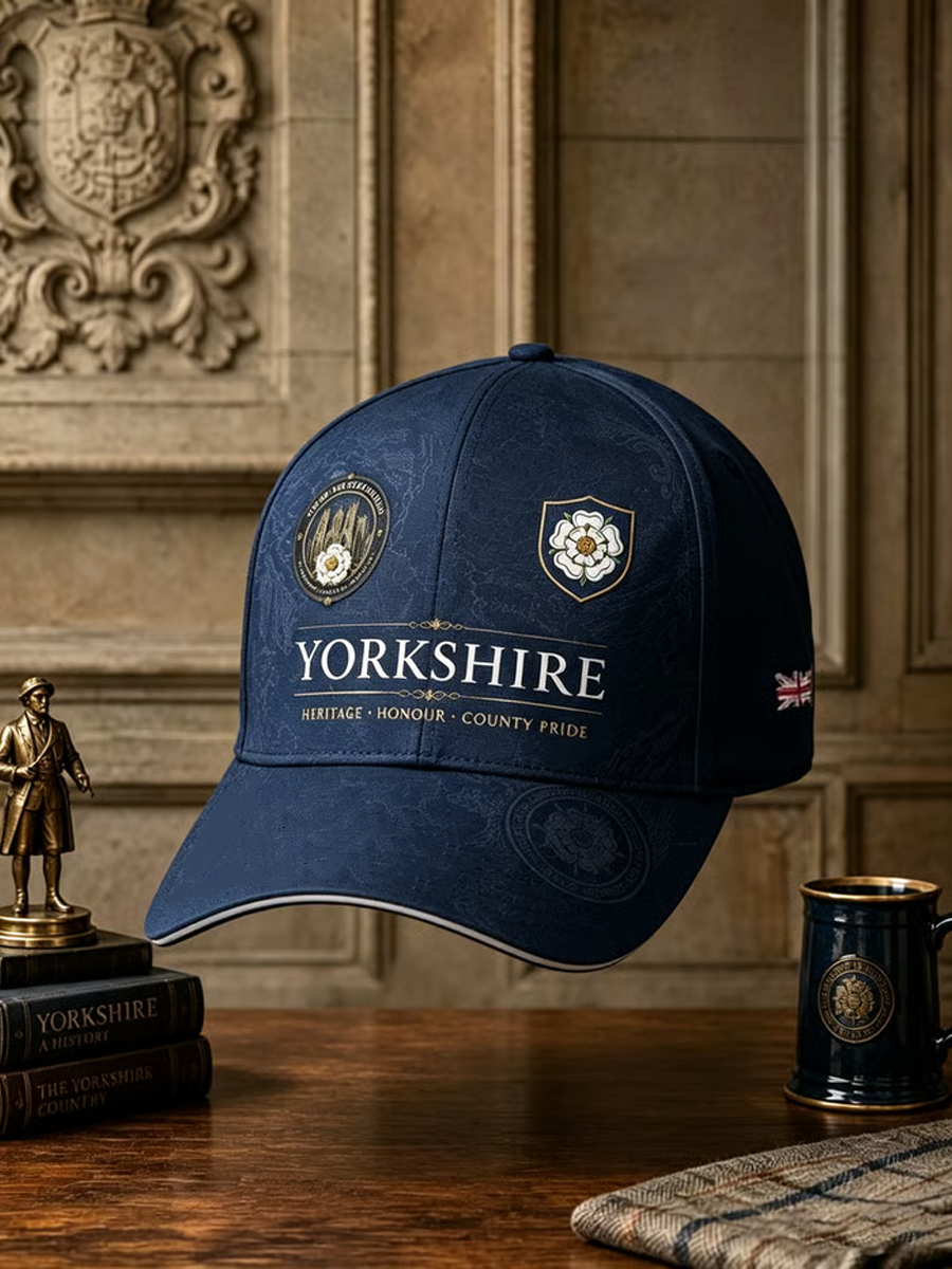 Unisex Yorkshire Day White Roses Art Printed Hat