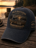 Unisex Funny Old Bastards Fishing Club Lifetime Member Print Hat