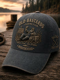 Unisex Funny Old Bastards Fishing Club Lifetime Member Print Hat