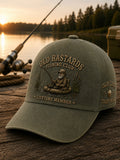 Unisex Funny Old Bastards Fishing Club Lifetime Member Print Hat