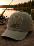 Unisex  Funny Old Bastards Fishing Club Lifetime Member Print Hat