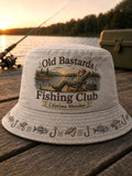 Unisex Funny Old Bastards Fishing Club Lifetime Member Print Hat