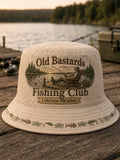 Unisex Funny Old Bastards Fishing Club Lifetime Member Print Hat