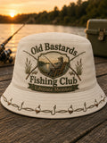 Unisex Funny Old Bastards Fishing Club Lifetime Member Print Hat