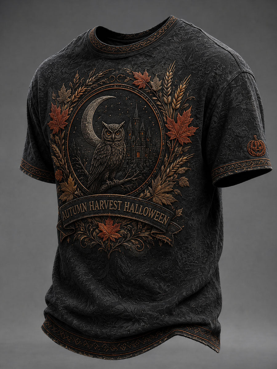 Men’s Autumn/Halloween Printed Casual Short-Sleeve T-Shirt