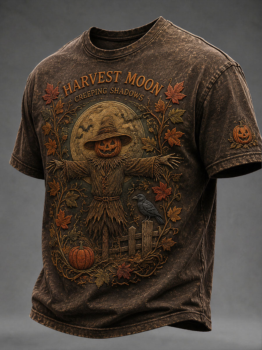 Men’s Autumn/Halloween Printed Casual Short-Sleeve T-Shirt