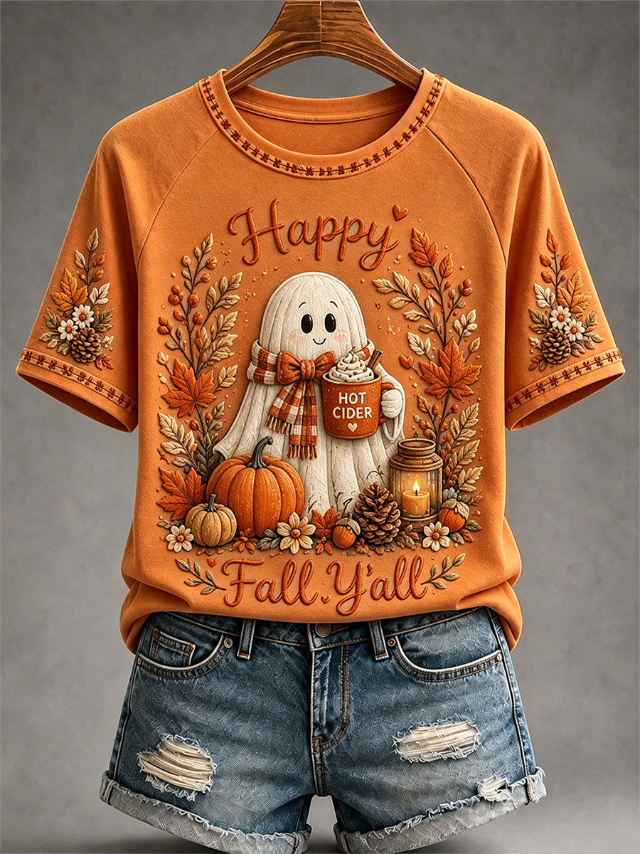 Women's Fall Print Casual Tee