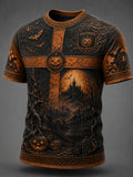 Men's Halloween Commemorative Art Print T-Shirt