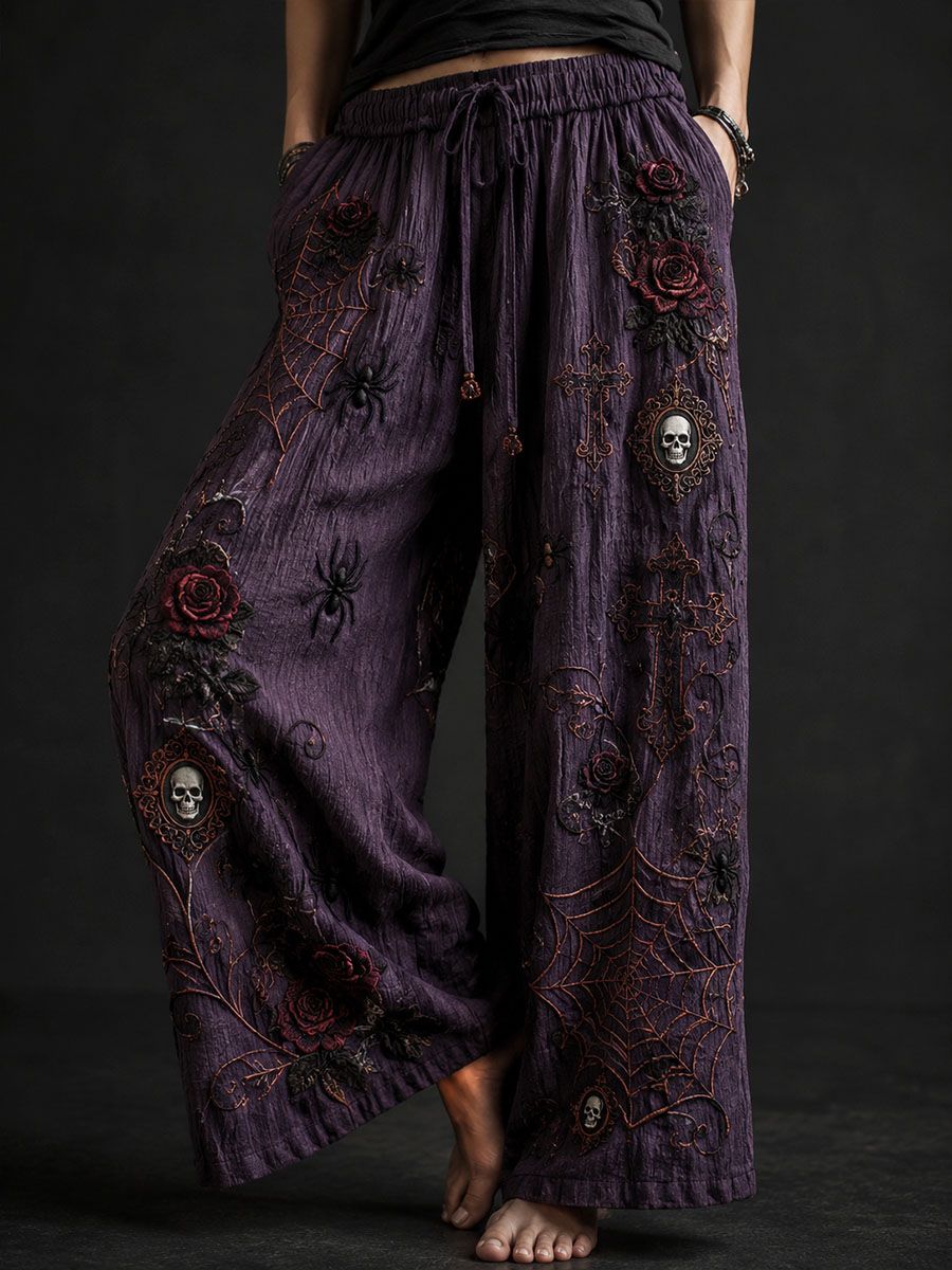 Women's Gothic Style Cotton Linen Pants