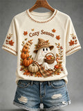 Women's Fall Print Casual Tee