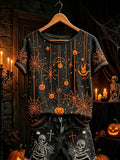 Women's Gothic style element print casual short-sleeve T-shirt