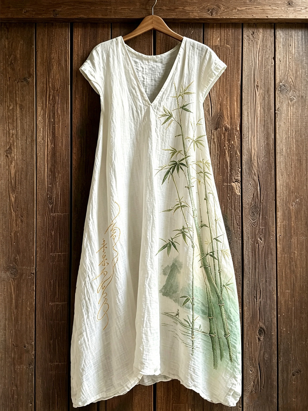 Women's Japanese Art Style Plant Flower Pattern Leisure Dress