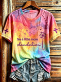 Women's Faith Quote Print Round Neck Short Sleeve T-shirt