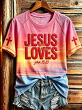 Women's Faith Quote Print Round Neck Short Sleeve T-shirt