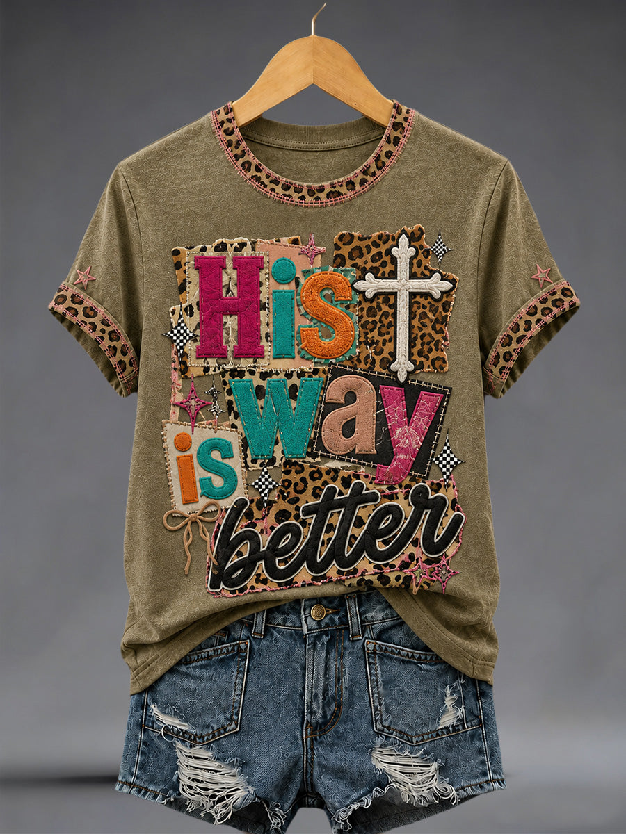 Women's His Way Is Better Print Casual Tee