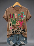 Women's His Way Is Better Print Casual Tee