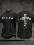 Men's Christian John 3:16 For God So Loved The World Cross Short Sleeve T-shirt