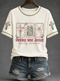 Women's "Pickles and Jesus: Salty & Saved" Casual T-Shirt